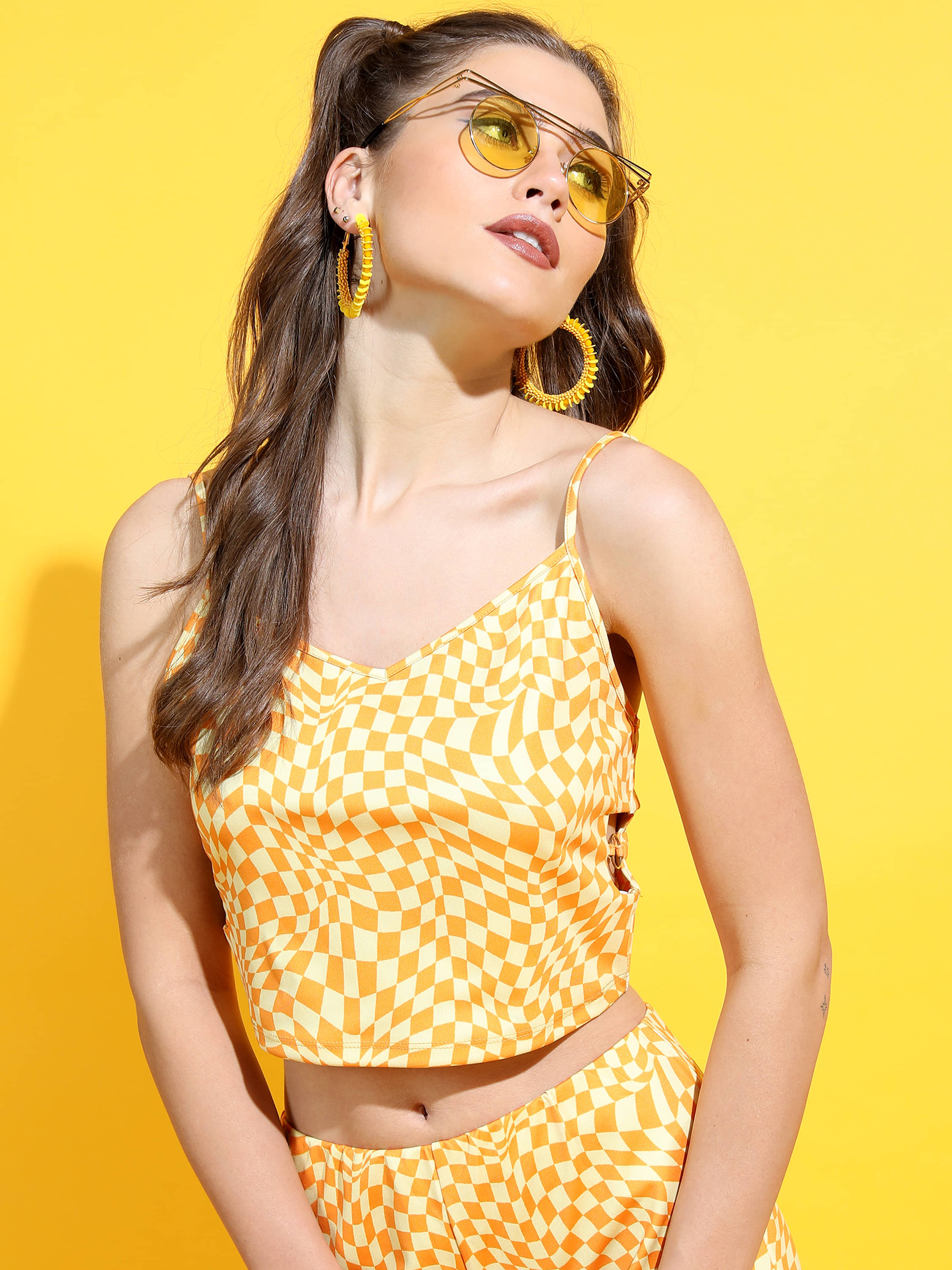     			Tokyo Talkies Women's Polyester Crop Top ( Yellow )