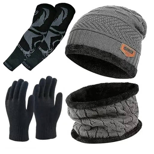 Benicia Pack of 2 Woollen Men's Cap ( Black )