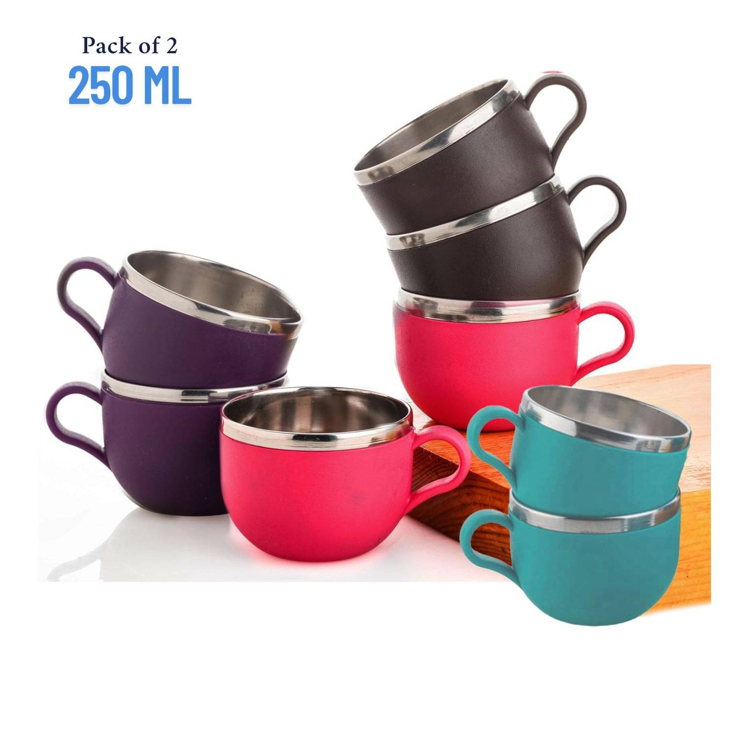     			Craftlayout Plastic Coffee Mug 150 mL ( Pack of 2 )