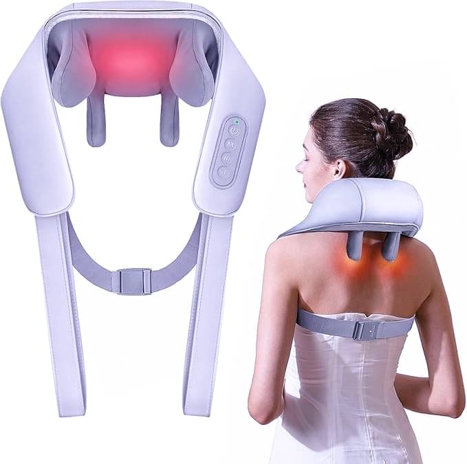 NIYOREZ Shiatsu Neck And Back Massager Cervical Pain Relief Neck Massager for Cervical Pain Relief NIYOREZ Shiatsu Neck And Back Massager Cervical Pain Relief Neck Massager for Cervical Pain Relief