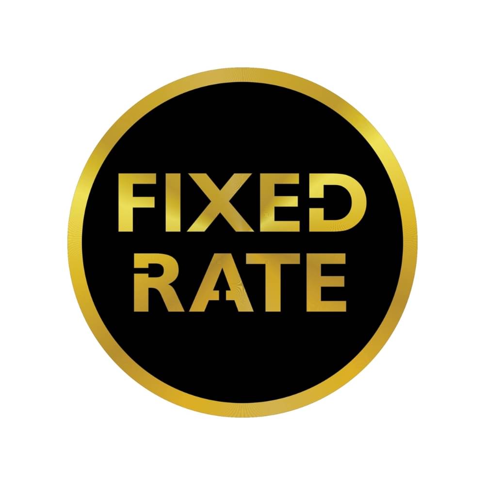     			Premium FIXED RATE Sign Board for Shop Counter | Golden Acrylic Base with Laser Cut MDF Letters | Professional Display for Billing Counter & Cash Desk