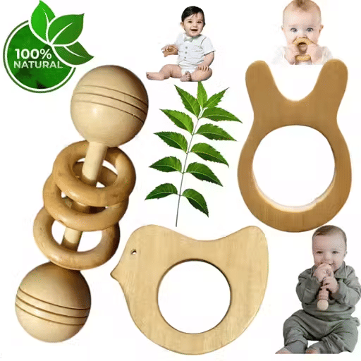     			Shree Blessings Wooden Teether ( 1 pcs )