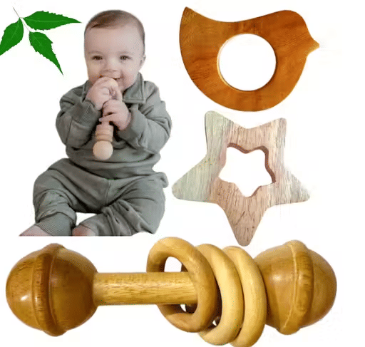     			Shree Blessings Wooden Teether ( 1 pcs )