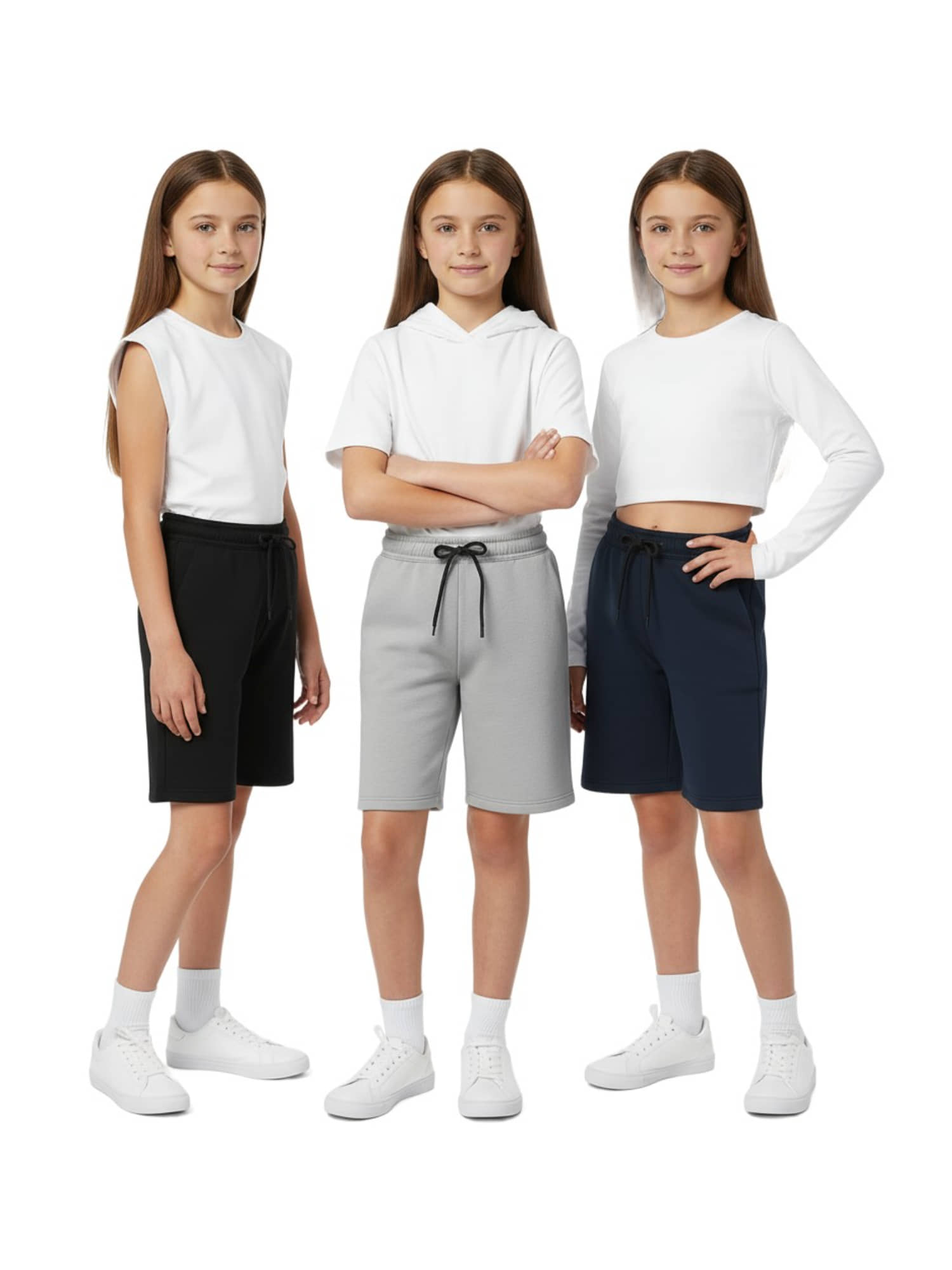 THE BLAZZE Pack of 3 Girls Cotton Blend Shorts ( Multicolor 1 ) - Shorts | Buy online on ZillyBuy