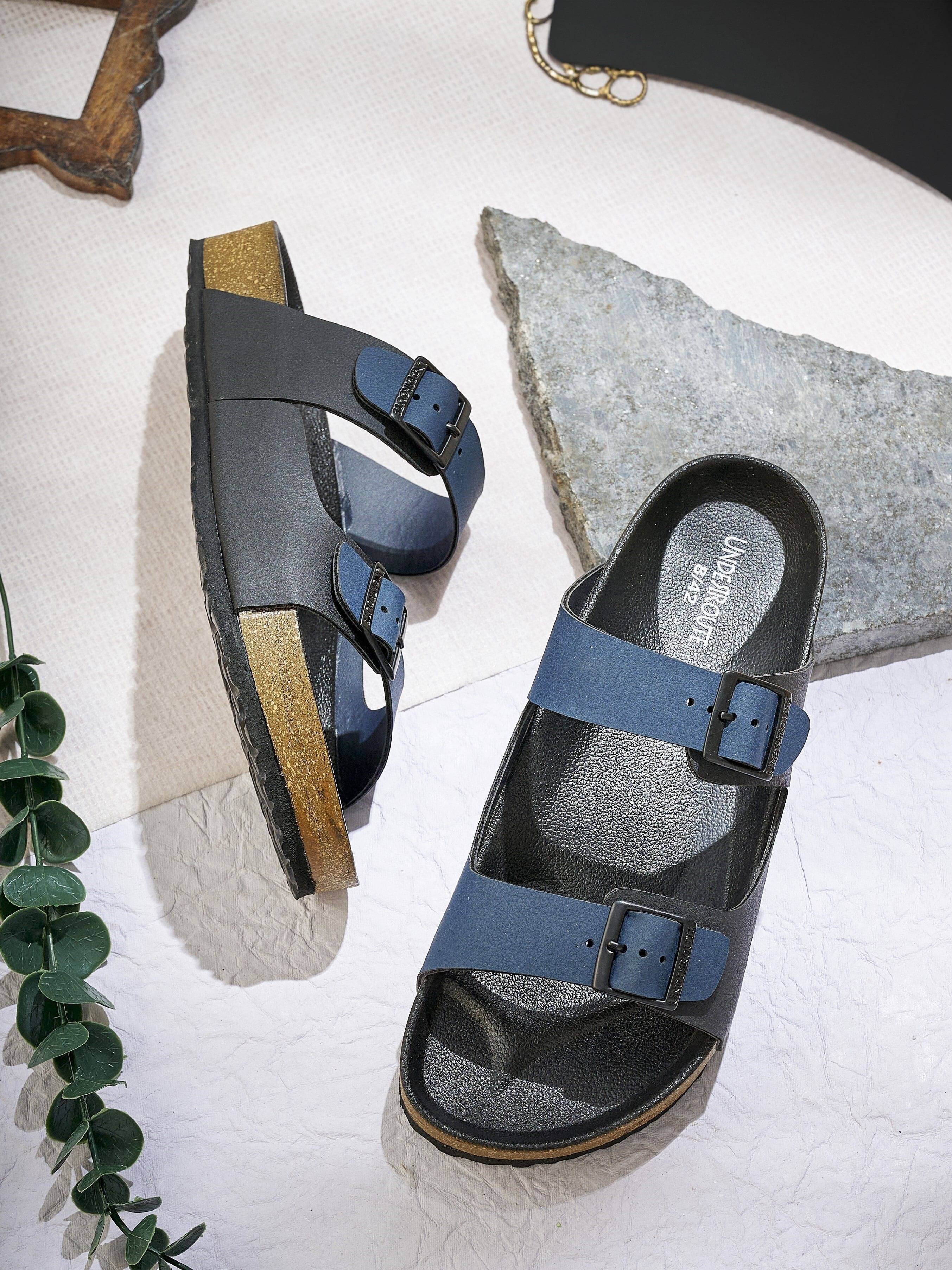     			UNDERROUTE - Navy Blue Men's Sandals