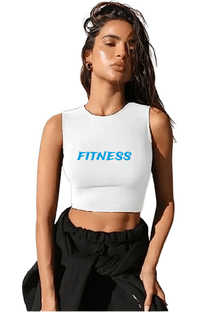 VESTARIX Women's Nylon Crop Top ( White ) VESTARIX Women's Nylon Crop Top ( White )