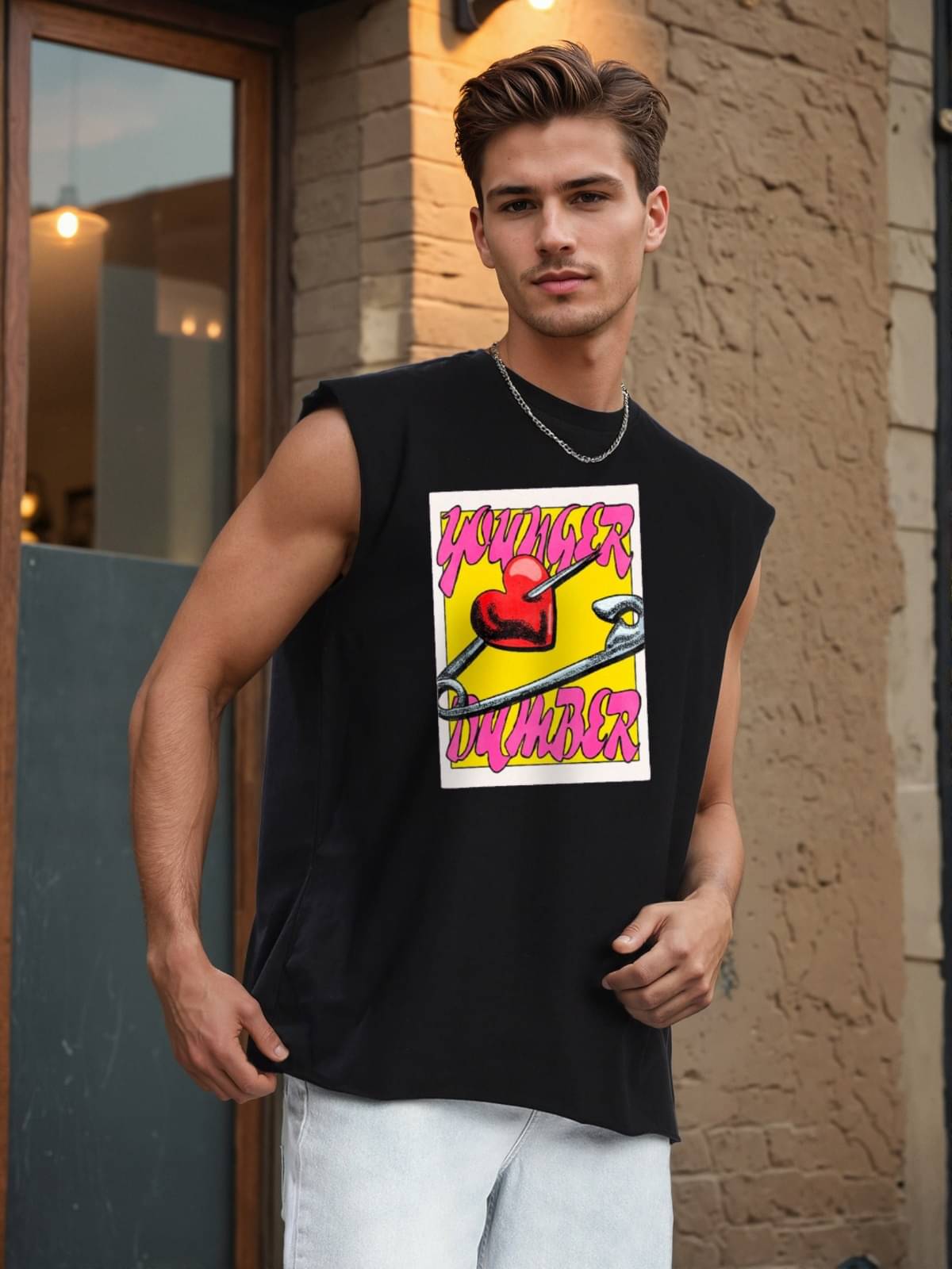     			Bene Kleed Men 100% Cotton Oversized Fit Printed T-Shirt ( Black )