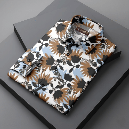     			FITTELLO FAB Cotton Blend Regular Fit Self Design Full Sleeves Men's Casual Shirt - Black ( Pack of 1 )