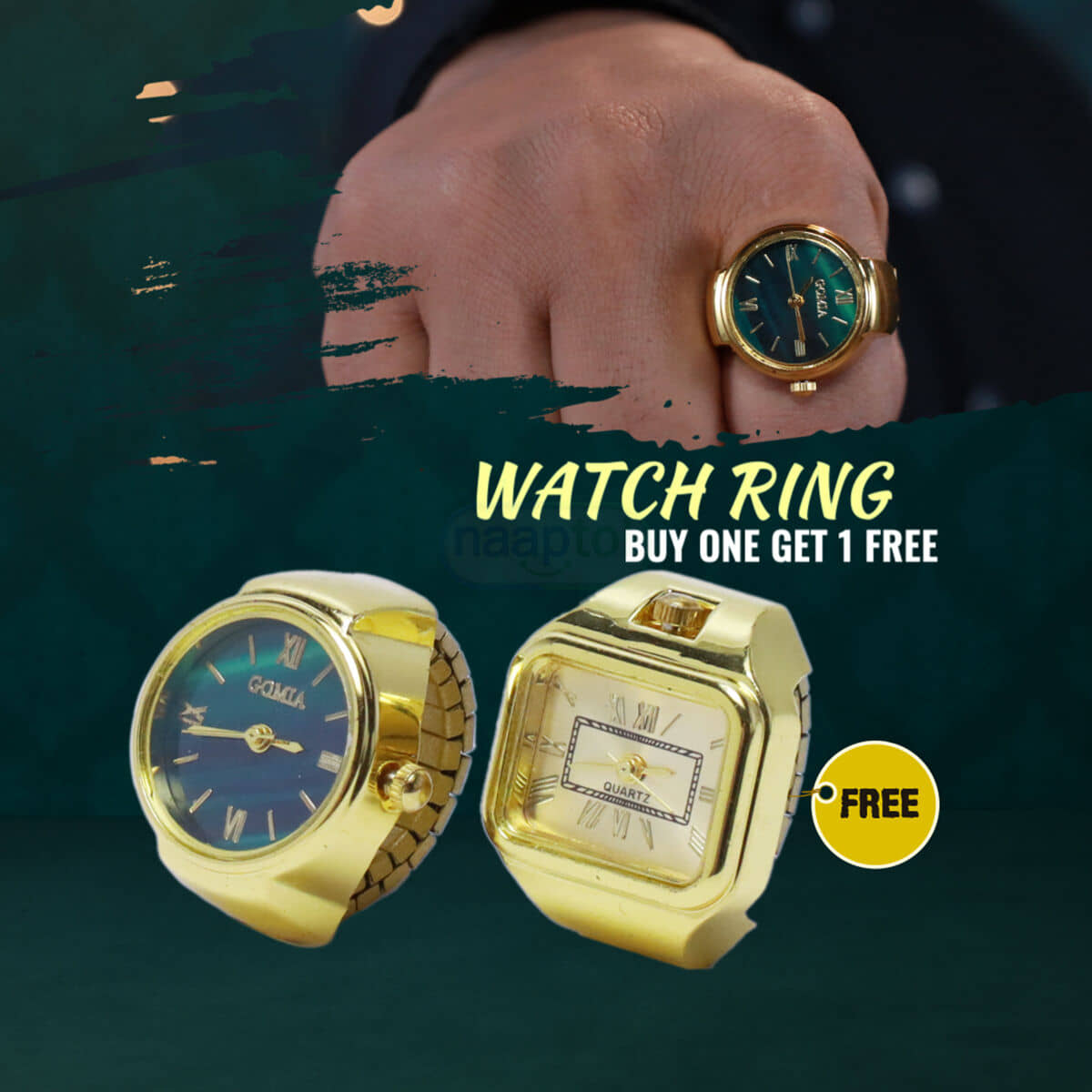 Fadiso Fashion Gold Stainless Steel Analog Men's Watch