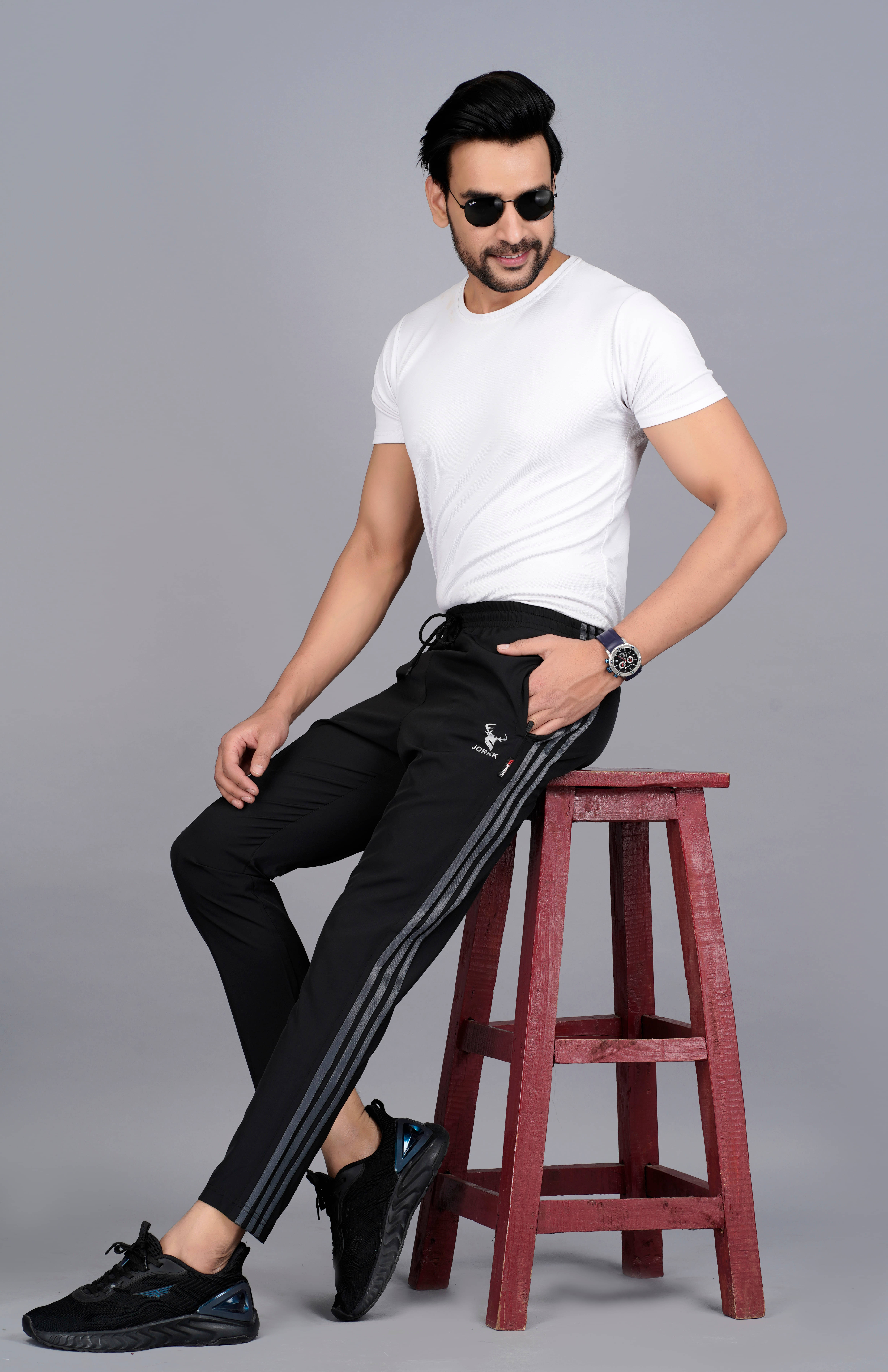 JORKK Black Nylon Men's Trackpants ( Pack of 1 ) JORKK Black Nylon Men's Trackpants ( Pack of 1 )