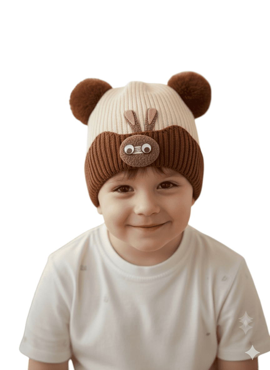     			N S TREND Pack of 1 Unisex for Baby Winter Caps ( Cream )
