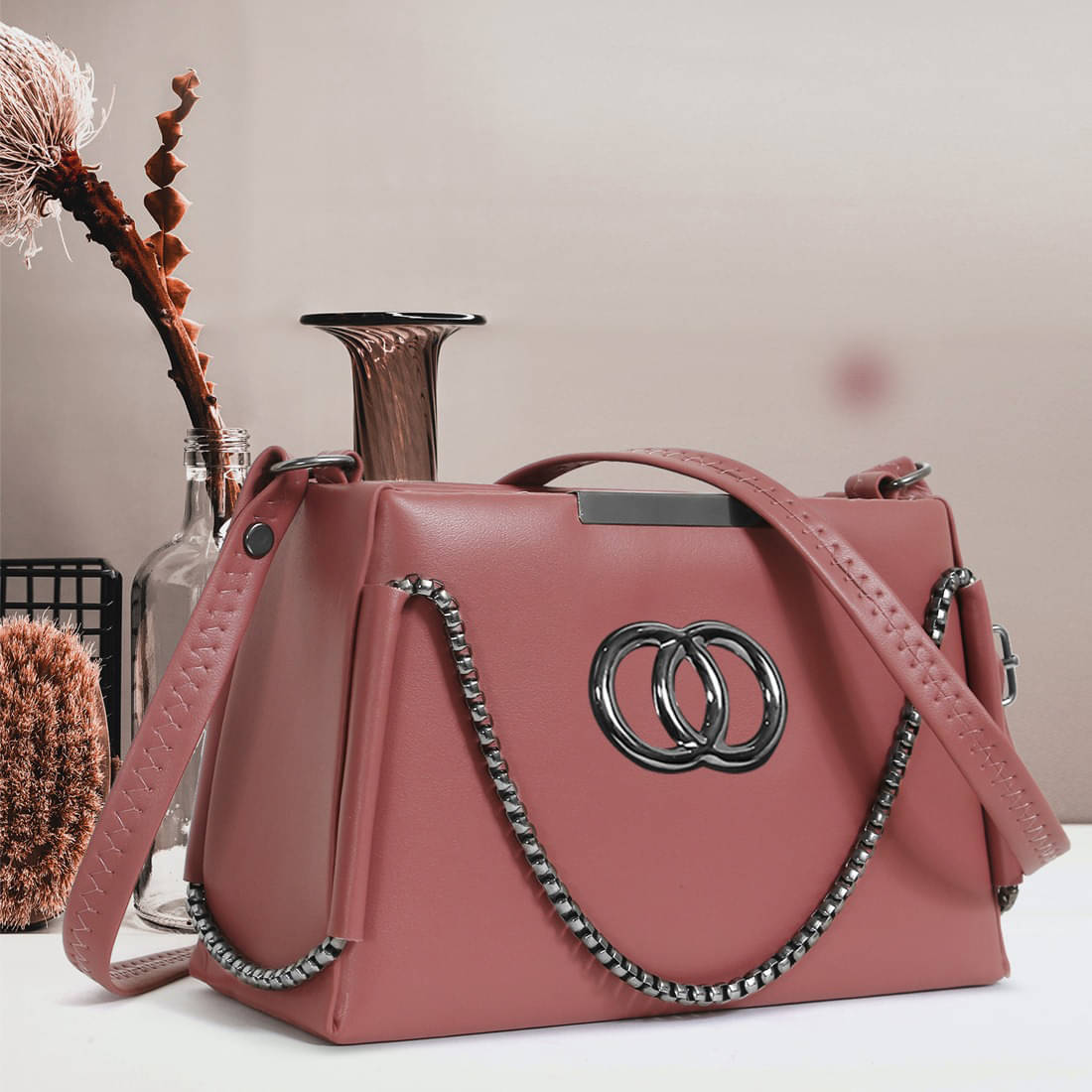     			NARIOX Sling Bag PU Set of 1 ( Peach )