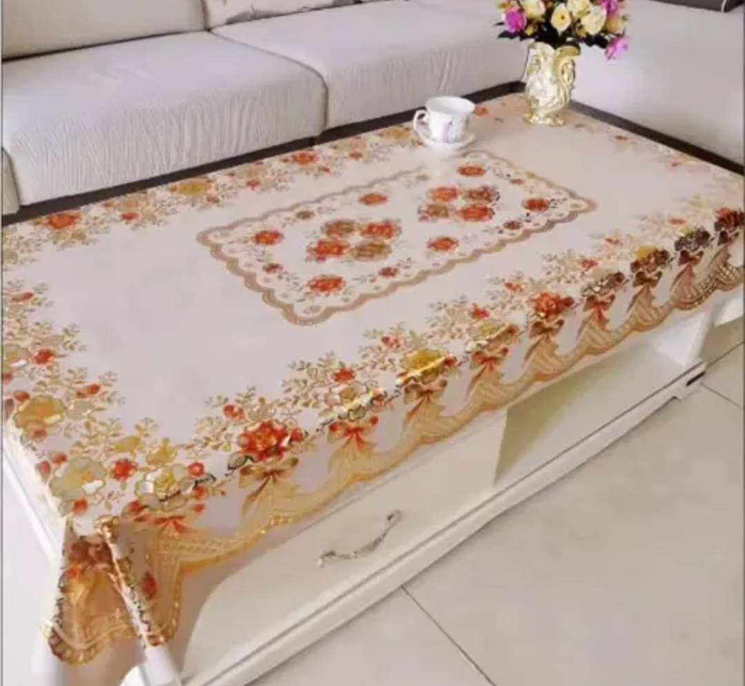     			Prevogg Printed PVC 4 Seater Square Table Cover ( 153 x 102 ) cm Pack of 1 Teal