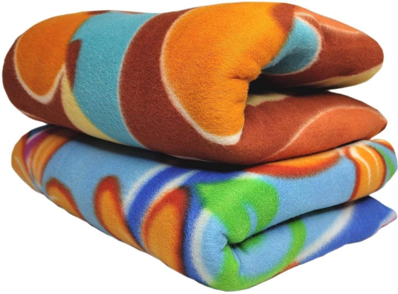     			Sweep Fleece Solid Double Bed Blanket ( 228 cm x 228 cm ) - Multi ( Pack of 1 )