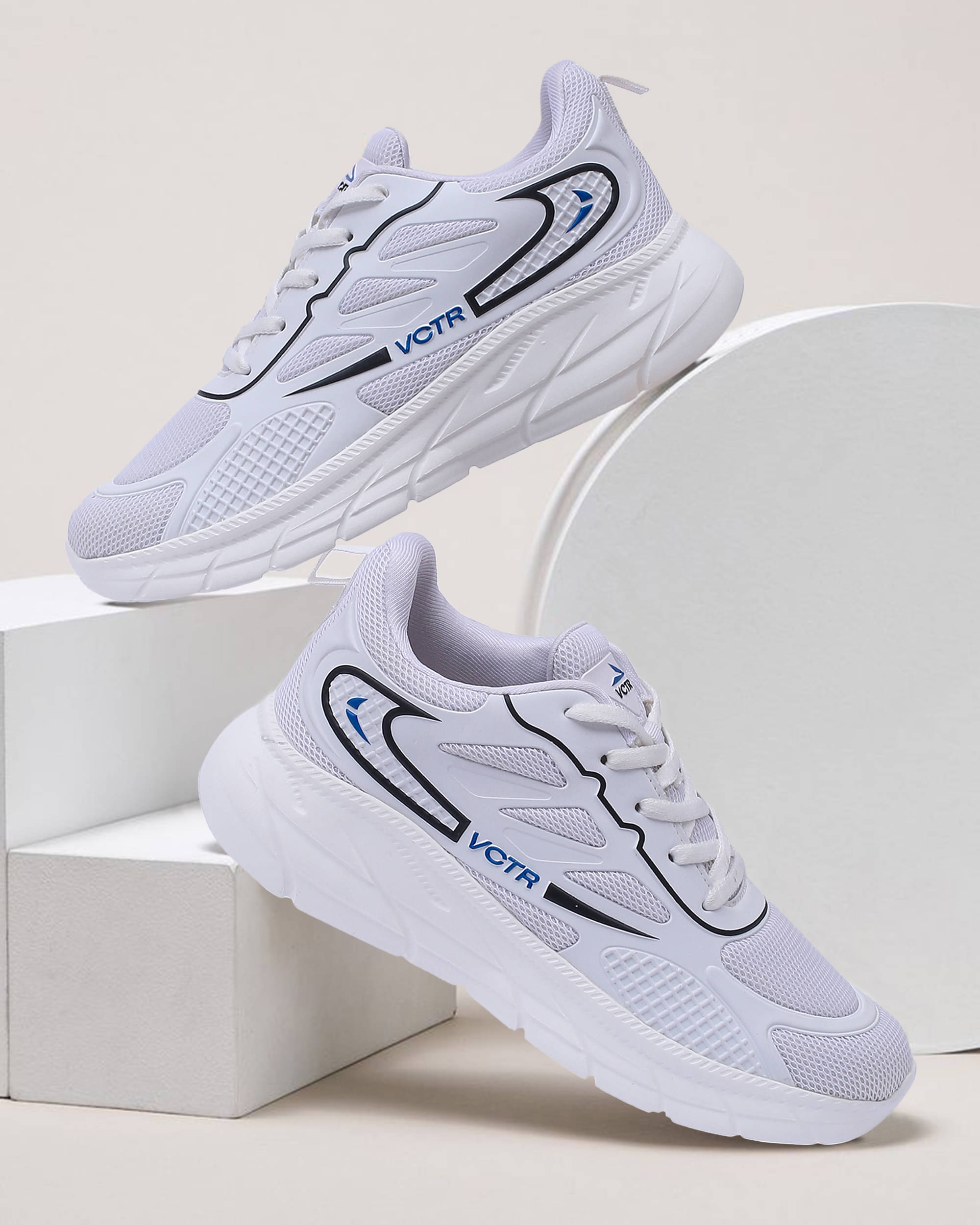 VCTR Boost BST01 White Men's Sports Running Shoes VCTR Boost BST01 White Men's Sports Running Shoes