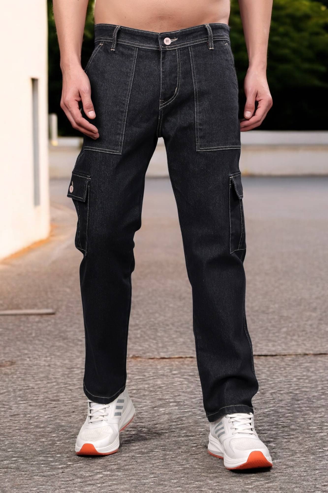 ZAYSH Regular Fit Cargo Men's Jeans - Grey ( Pack of 1 ) ZAYSH Regular Fit Cargo Men's Jeans - Grey ( Pack of 1 )