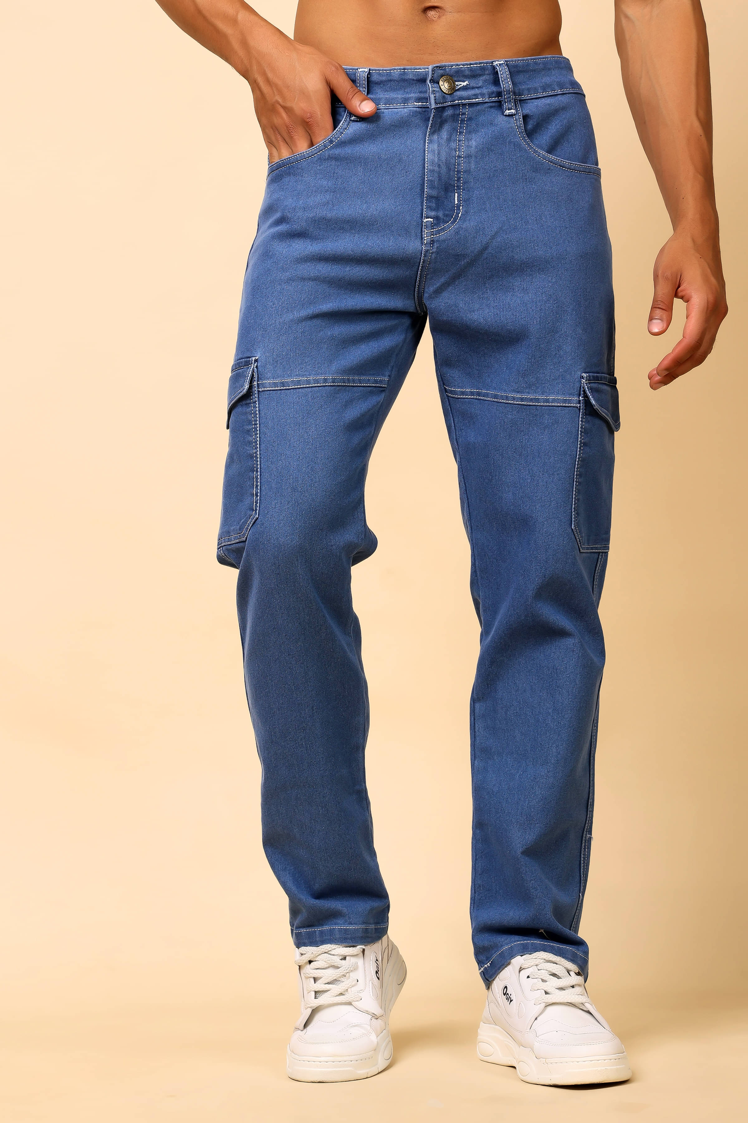     			ZAYSH Regular Fit Cargo Men's Jeans - Light Blue ( Pack of 1 )