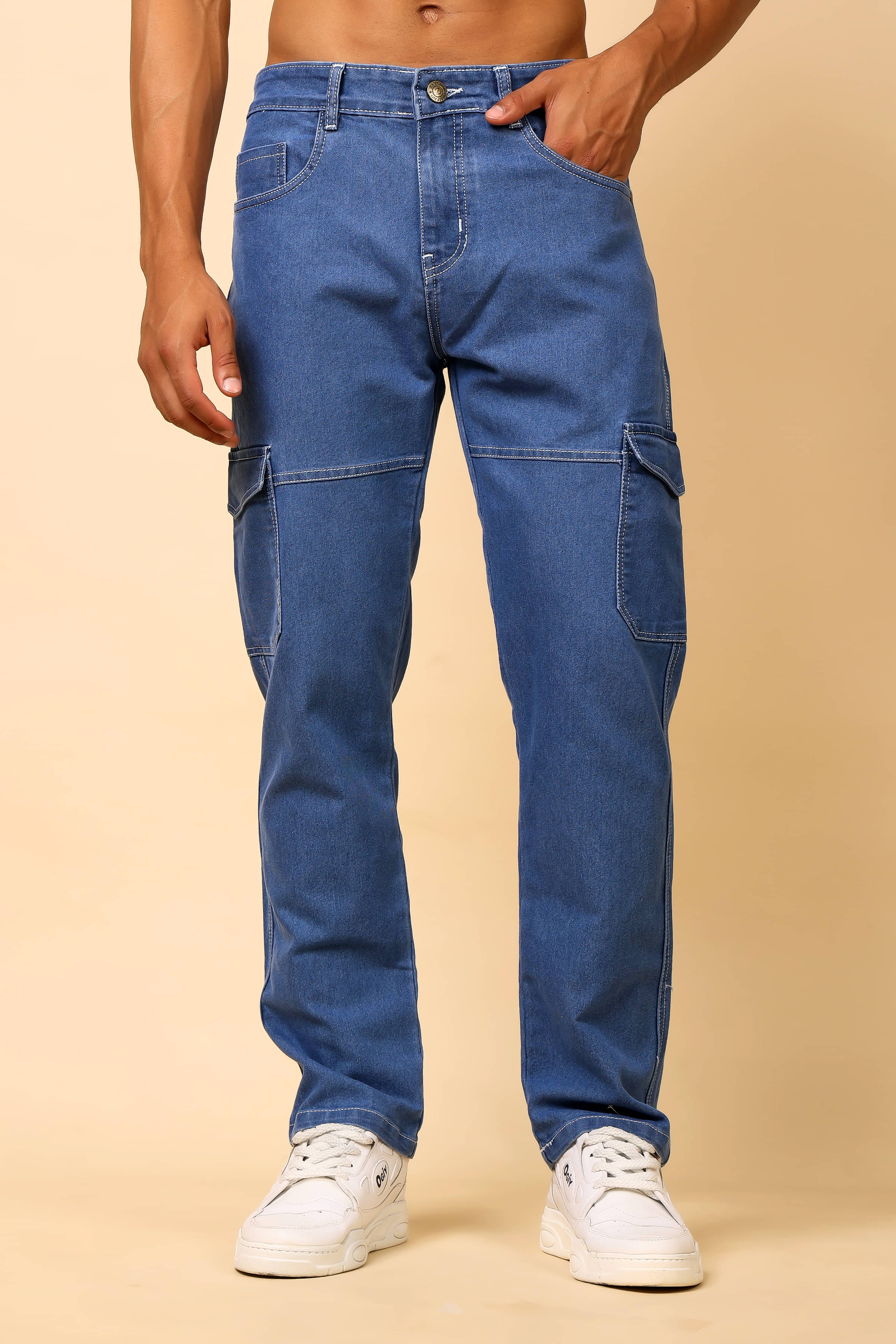     			ZAYSH Regular Fit Cargo Men's Jeans - Light Blue ( Pack of 1 )