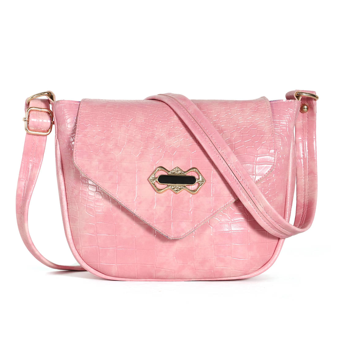     			Zaxcer Sling Bag PU Set of 1 ( Pink )