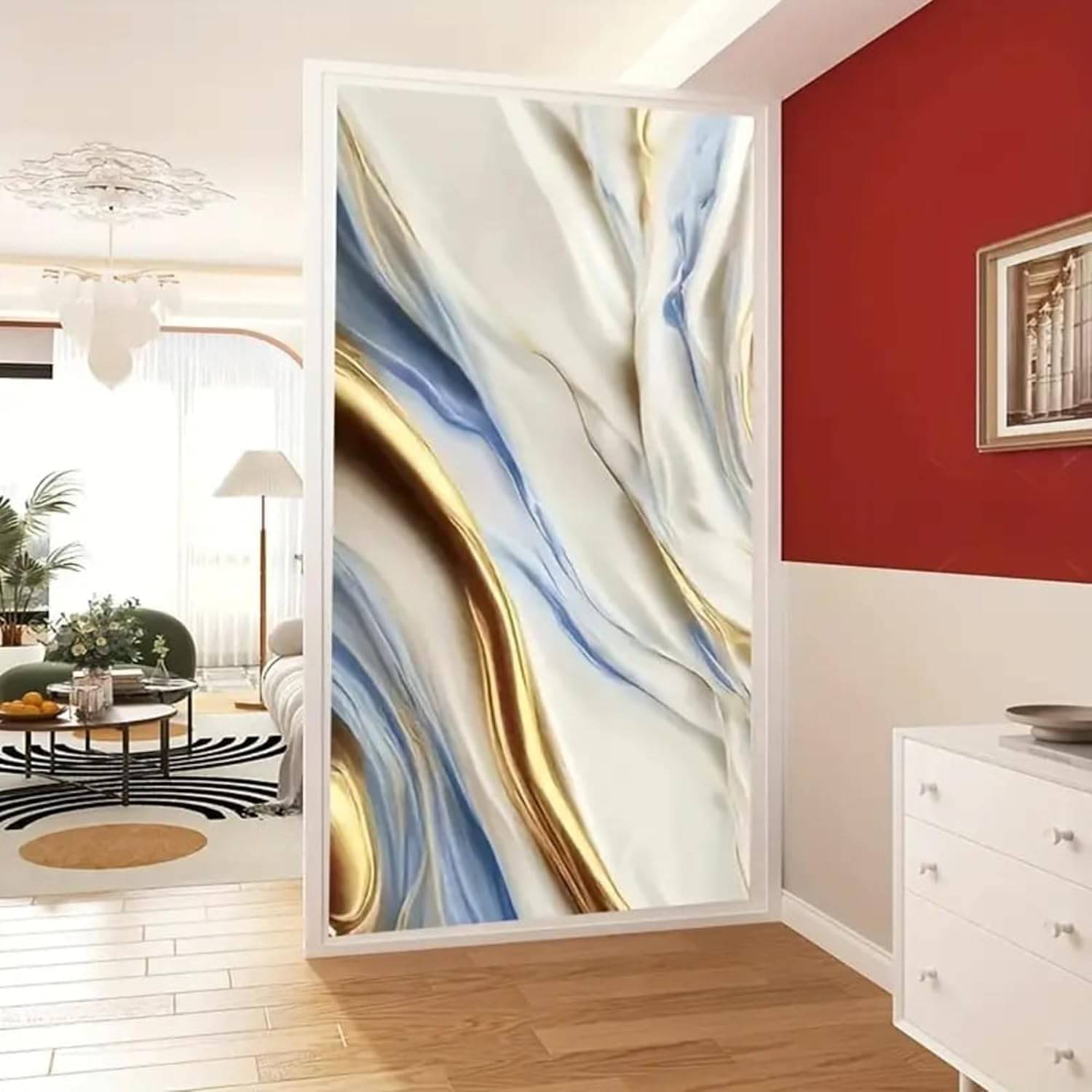     			right tradersSelf Adhesive Marble Wallpaper Kitchen Oil Proof & Waterproof Wallpaper for Cabinet Makeover, Almirah, Plastic & Tabletop, Wardrobe (60x200cm) (New Ocean Gold)