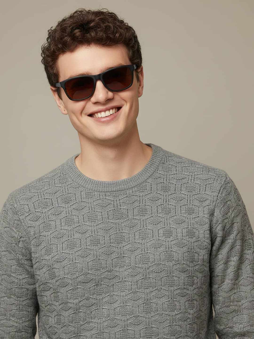 AIN6 Acrylic Round Neck Men's Full Sleeves Pullover Sweater - Grey ( Pack of 1 ) AIN6 Acrylic Round Neck Men's Full Sleeves Pullover Sweater - Grey ( Pack of 1 )