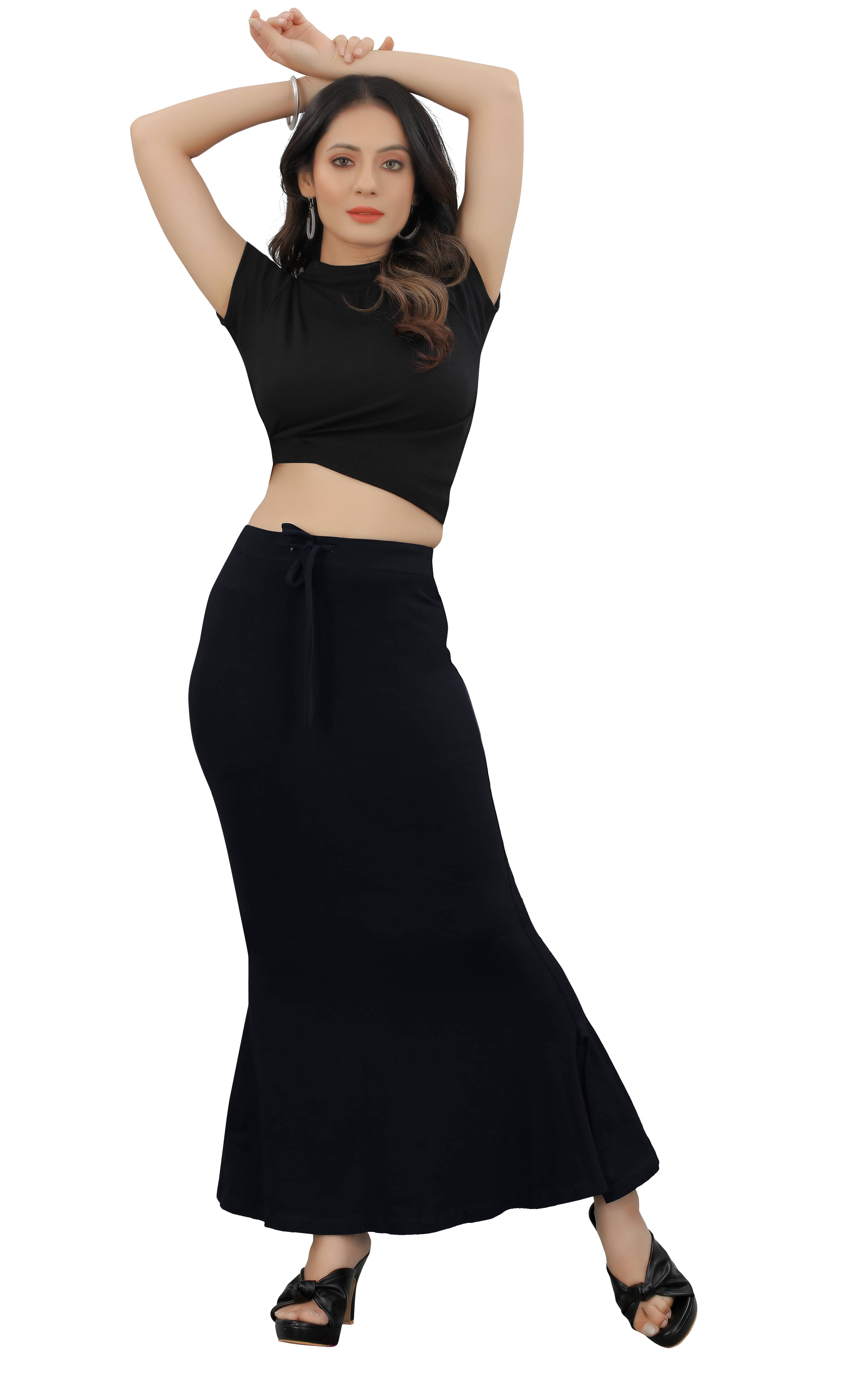     			ANAND. Lycra Petticoat ( Black , Pack of 1 )