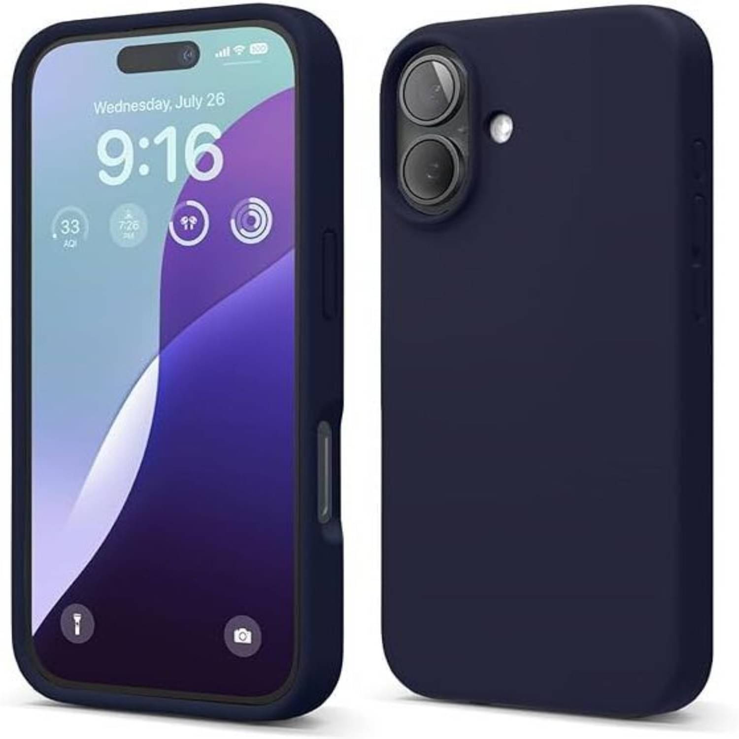     			ANDVYA Plain Cases Compatible For Silicon Apple iPhone 16 plus ( Pack of 1 )