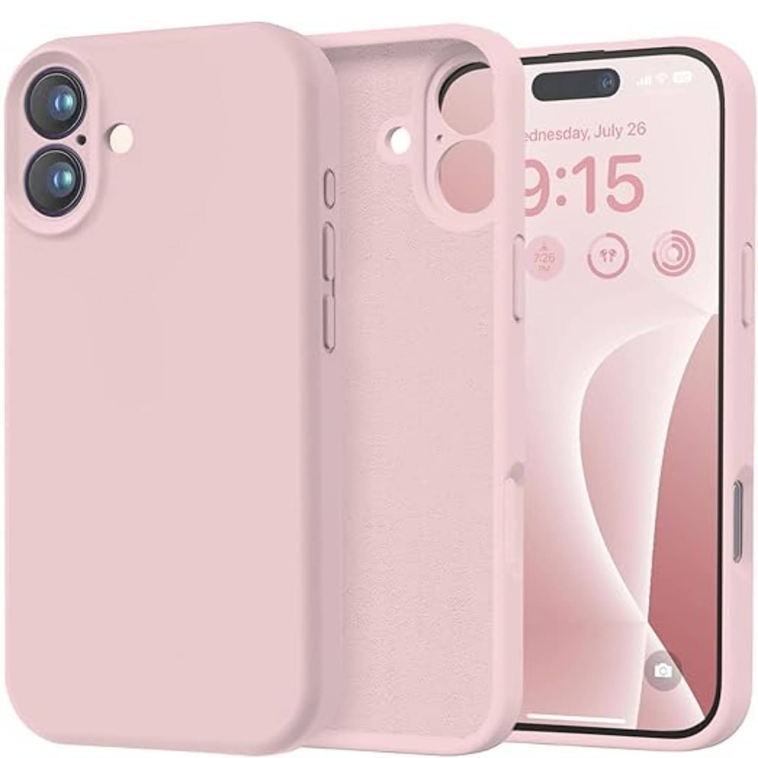     			ANDVYA Plain Cases Compatible For Silicon Apple iPhone 16 plus ( Pack of 1 )