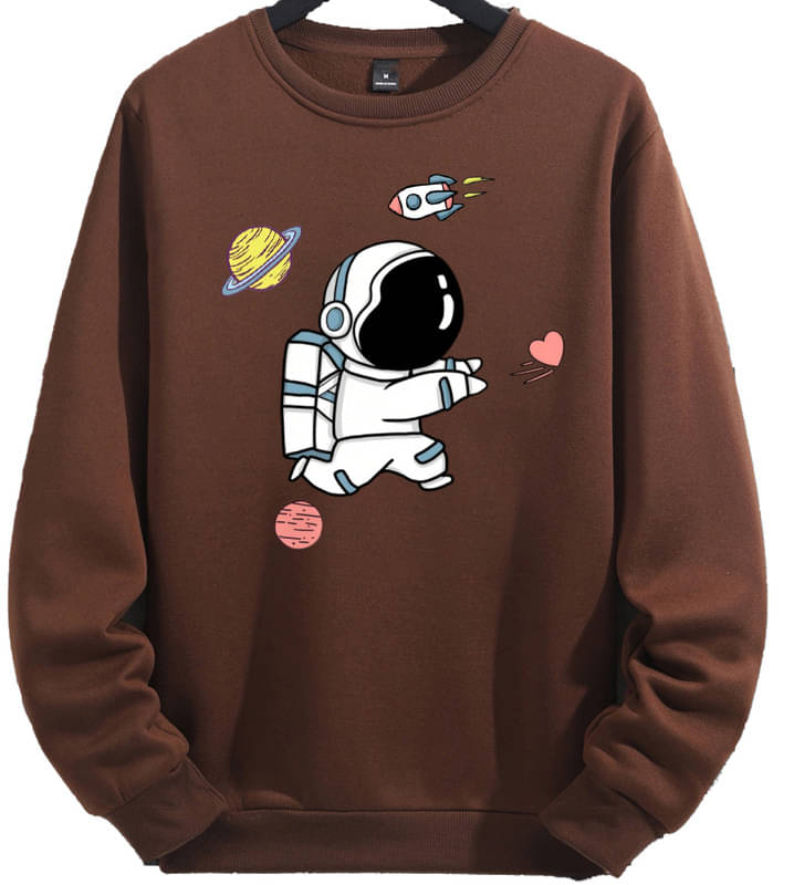 Absolute Defense Fleece Round Neck Men's Sweatshirt - Brown ( Pack of 1 ) Absolute Defense Fleece Round Neck Men's Sweatshirt - Brown ( Pack of 1 )