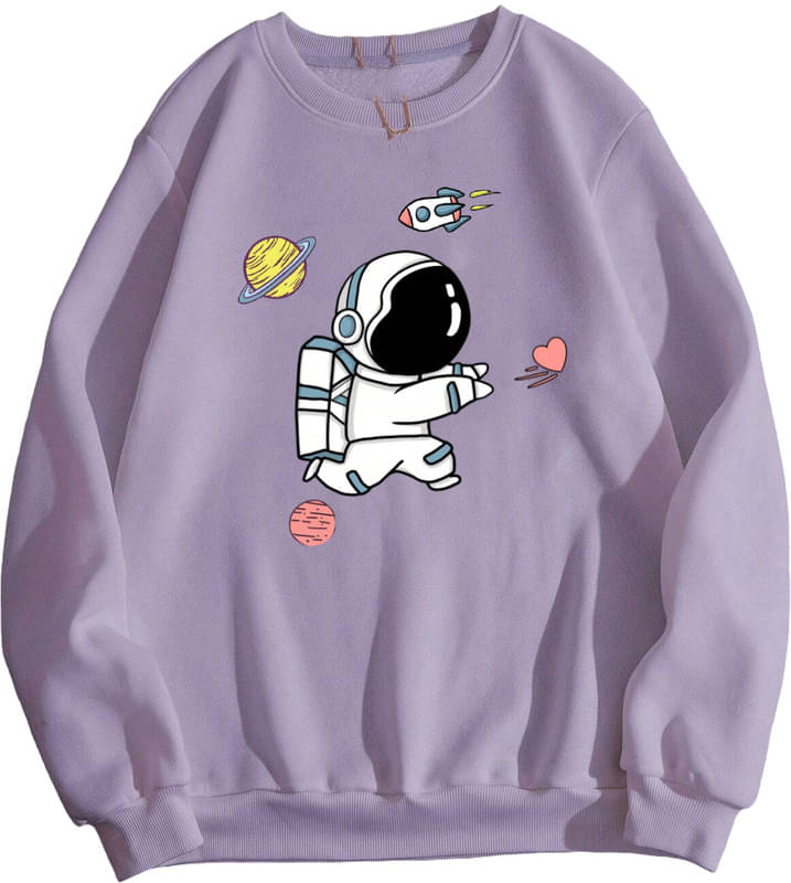     			Absolute Defense Fleece Round Neck Men's Sweatshirt - Lavender ( Pack of 1 )