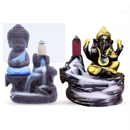     			Buddha and Ganesh with 20 backflow cone