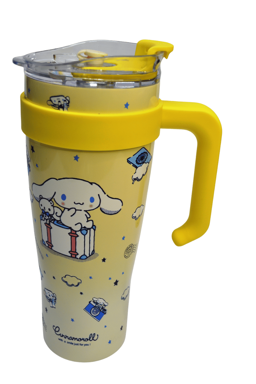     			CeePoo Yellow Stainless Steel Water Bottle 1200 mL ( Set of 1 )