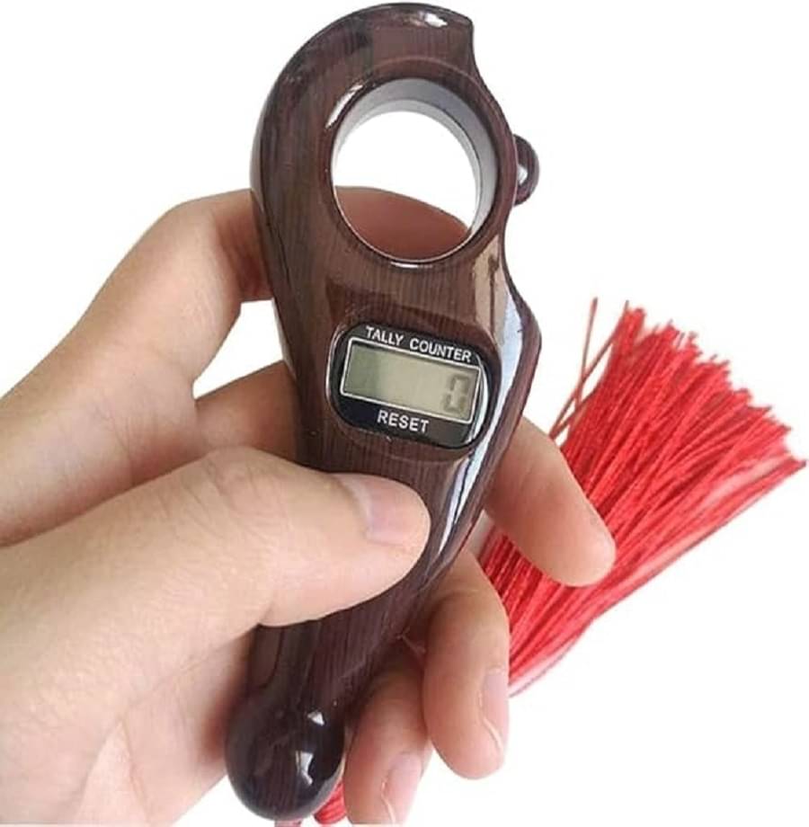     			Digital Finger Counter for Pooja Meditation Prayer – Portable Japa Mala Counting Device, Tally Counter with LCD Display for Chanting, Mindfulness, and Spiritual Practice (Multicolor)