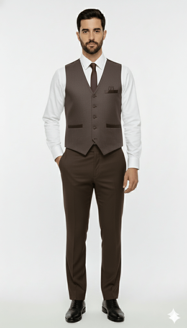     			FABRIZER Viscose Men's Waistcoat - Brown ( Pack of 1 )