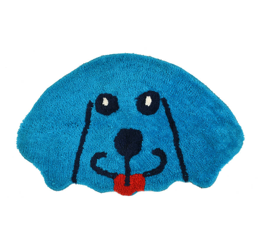     			FINE TEX WORLD Blue Polypropylene Floor Mat ( Pack of 1 )