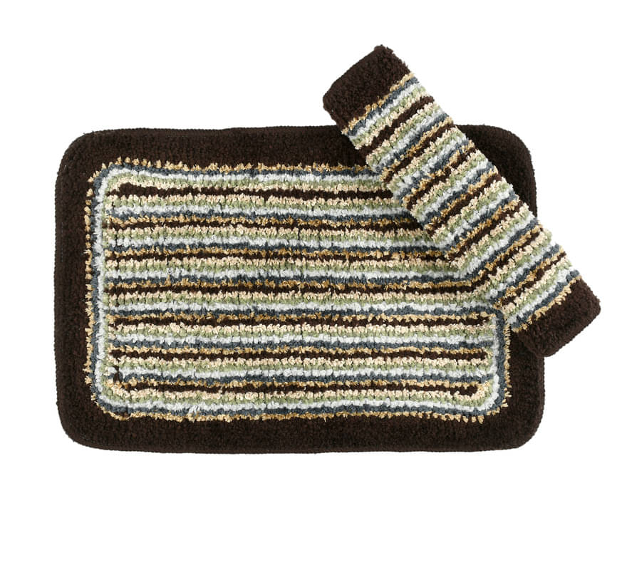     			FINE TEX WORLD Brown Polypropylene Floor Mat ( Pack of 2 )