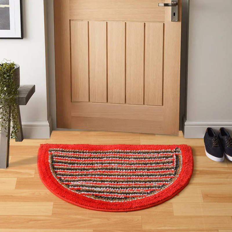     			FINE TEX WORLD Red Polypropylene Floor Mat ( Pack of 1 )