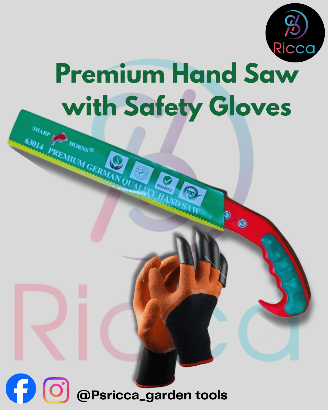     			Gardening Saw Foldable Hand Pruning Saw & 1 PAIR HAND GLOVES