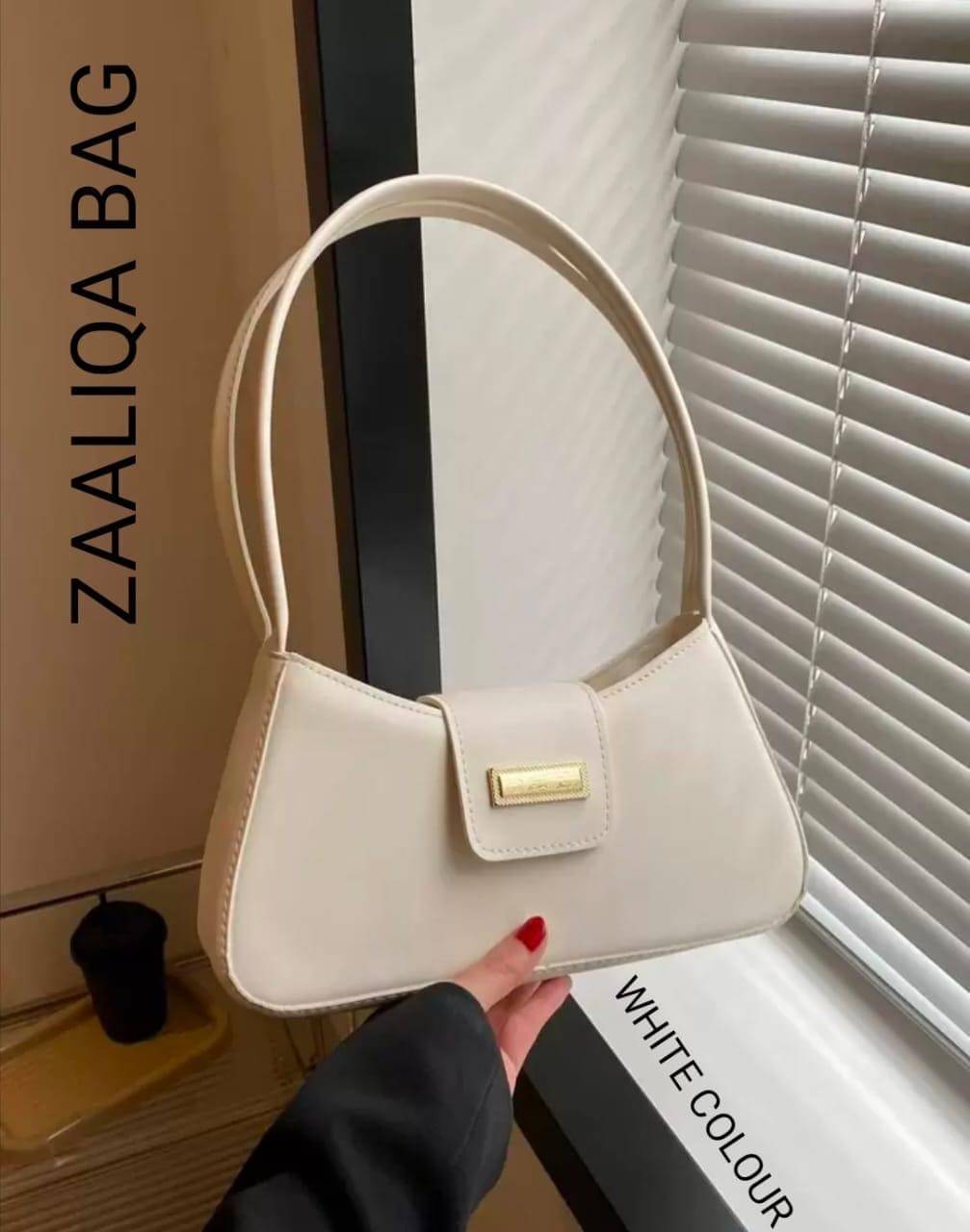     			HABIBI Shoulder Bag Canvas Set of 1 ( White )