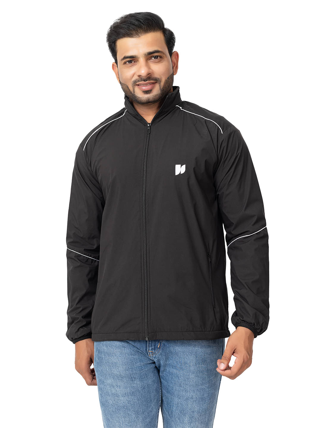    			HANABY Polyester Men's Windcheater Jacket - Black ( Pack of 1 )