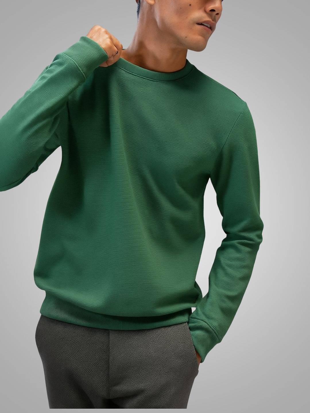 KCON Fleece Round Neck Men's Sweatshirt - Green ( Pack of 1 ) KCON Fleece Round Neck Men's Sweatshirt - Green ( Pack of 1 )
