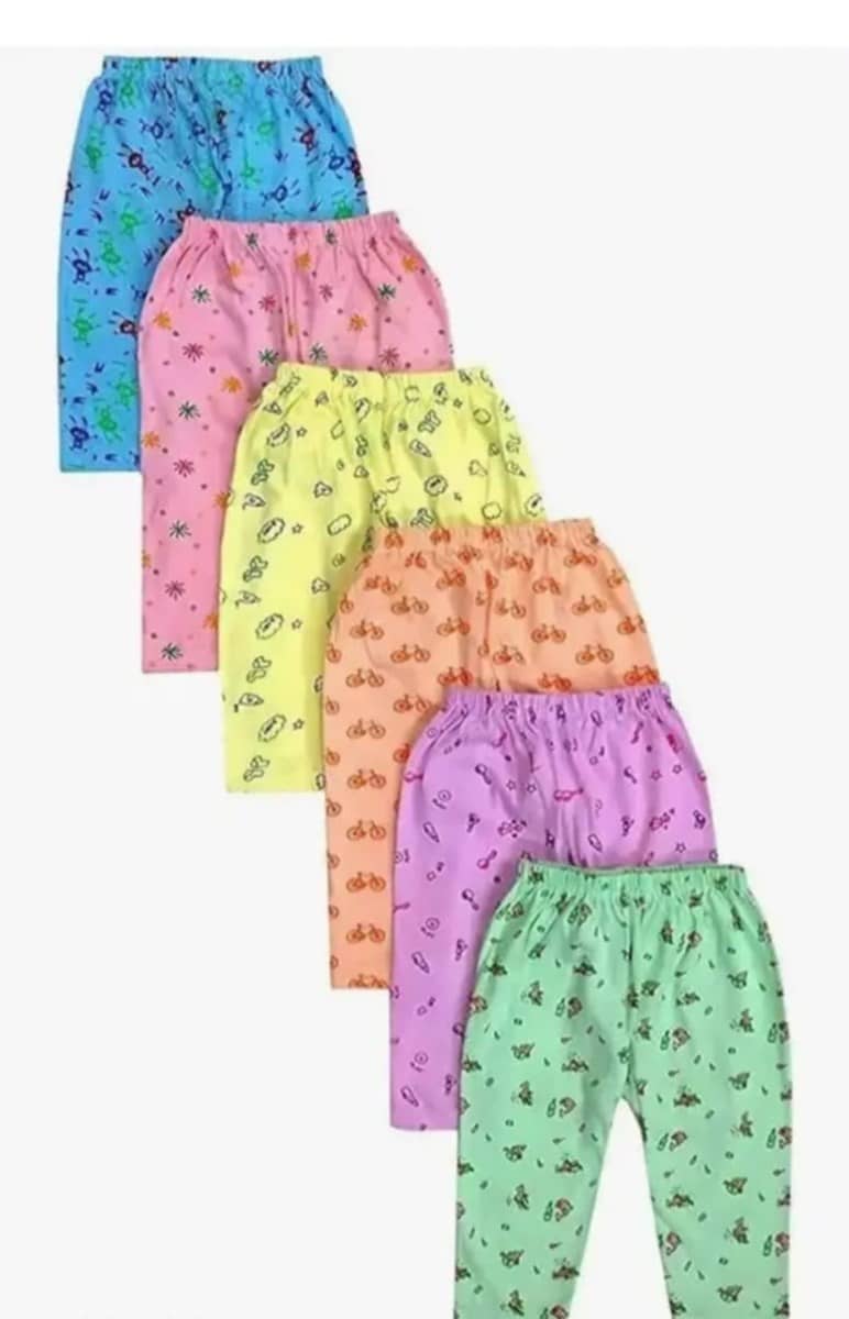 KIDBIRD Pack of 6 Unisex for Baby Cotton Blend Pyjama ( Multicolor ) - Track Pants | Buy online on ZillyBuy