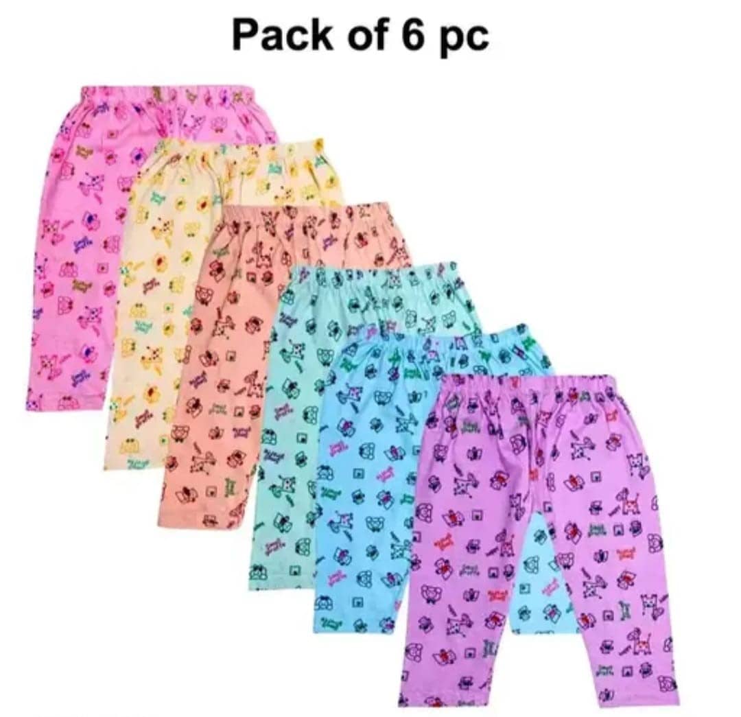 KIDBIRD Pack of 6 Unisex for Baby Cotton Blend Pyjama ( Multicolor ) - Track Pants | Buy online on ZillyBuy