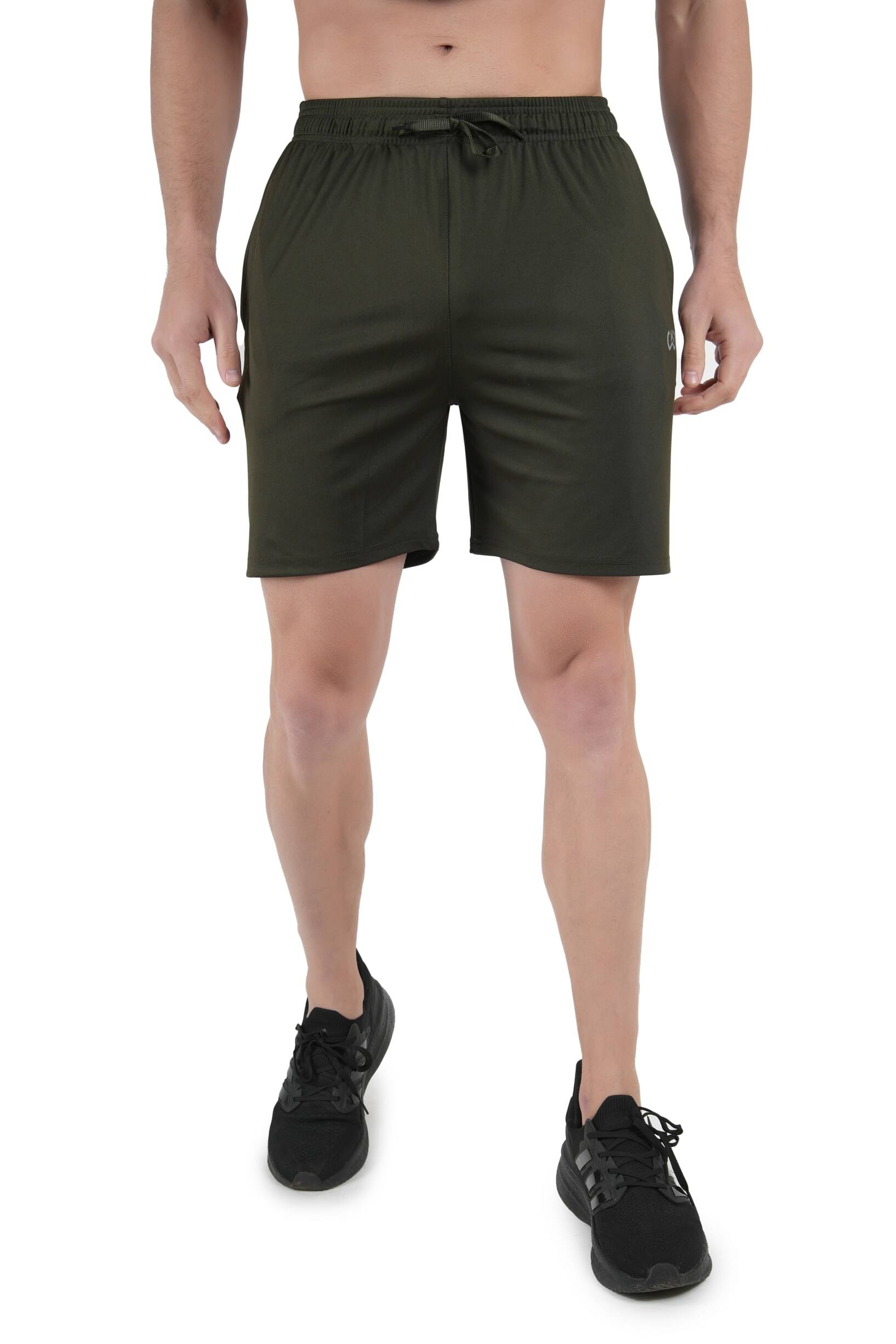     			KWINGS Olive Green Lycra Men's Running Shorts ( Pack of 1 )
