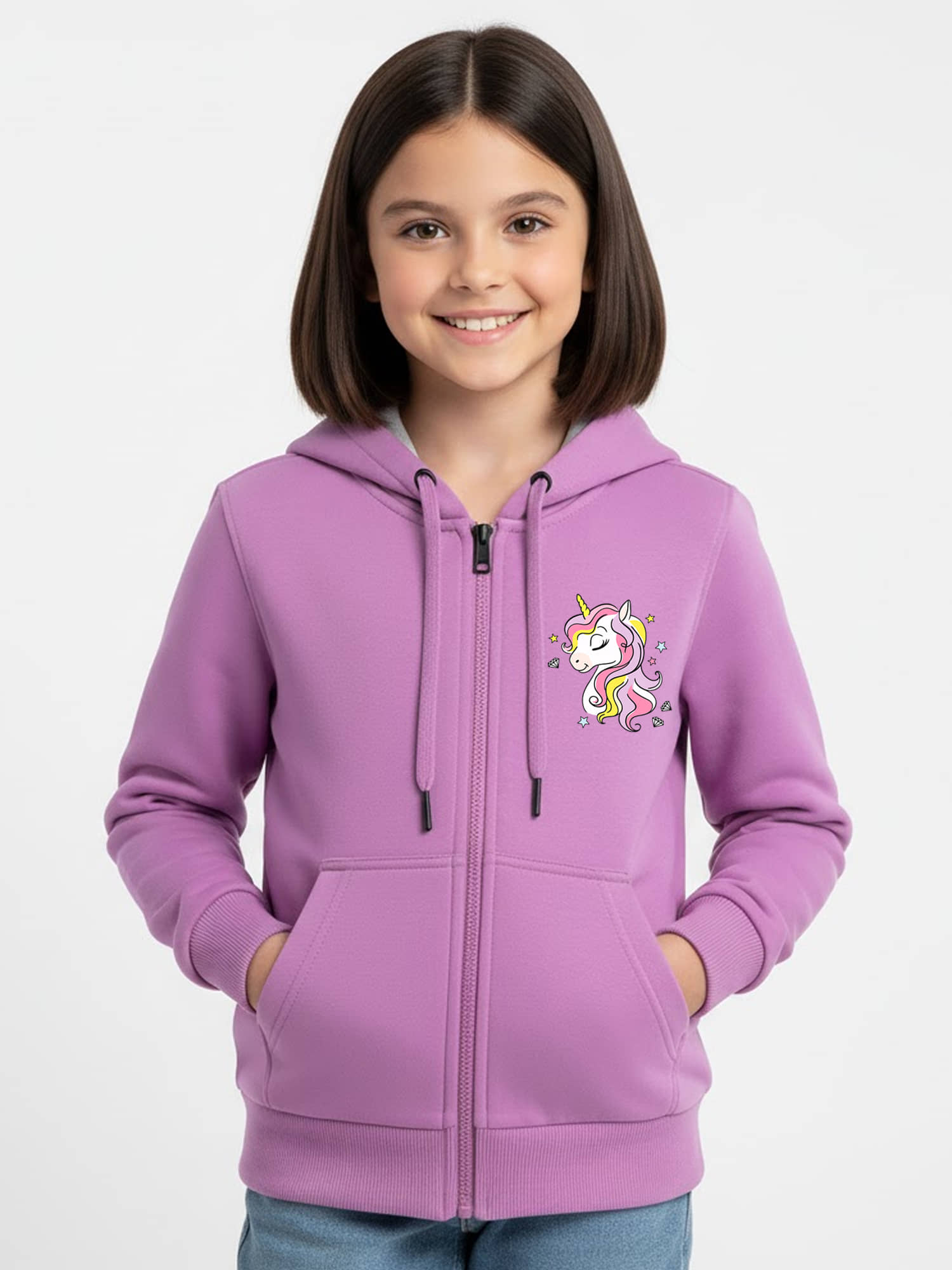 Kuchipoo Pack of 1 Girls Fleece Sweatshirt ( Purple )