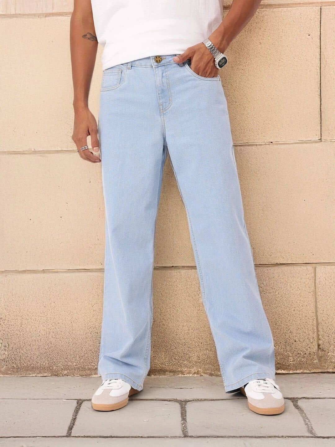 PODGE Clean Look Men's Jeans - Light Blue ( Pack of 1 ) - Jeans | Buy online on ZillyBuy