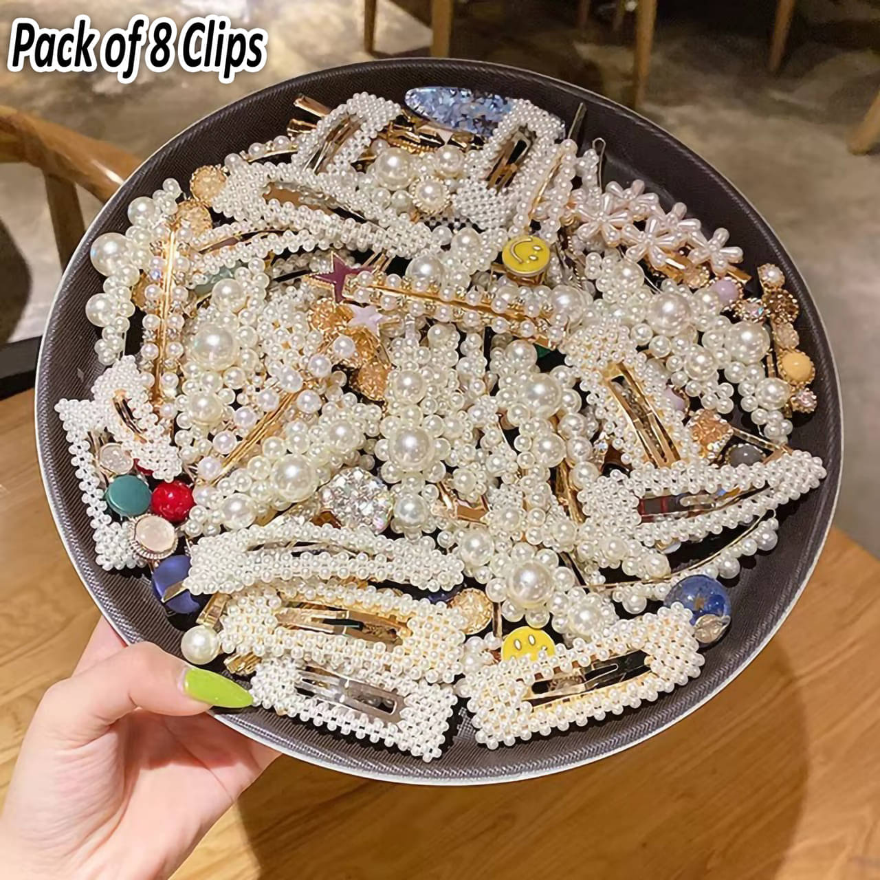     			SENZATA Blue Women's Hair Clip ( Pack of 8 )