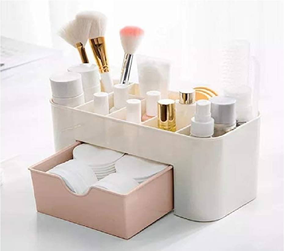     			SNR Makeup Drawer Organiser Box, Case Holder for Brush, Pen and Jewelry Organizer to Save Space Pack of 2