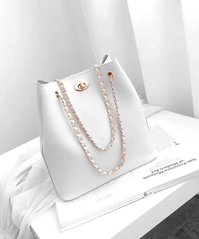     			Sagiron Sling Bag Artificial Leather Set of 1 ( White )