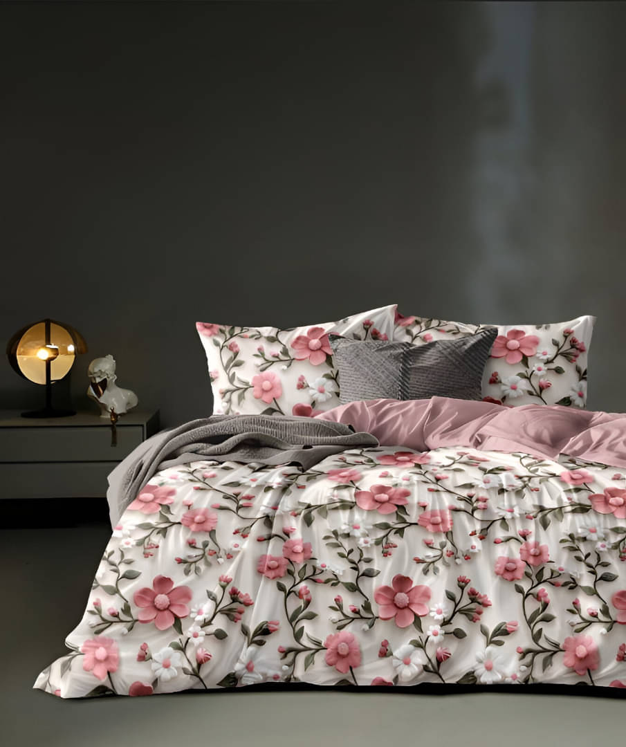 Sky Tex Pink Glace Cotton 1 Double Queen Bedsheet with 2 Pillow Covers ( , 250 cm x 225 cm ) Sky Tex Pink Glace Cotton 1 Double Queen Bedsheet with 2 Pillow Covers ( , 250 cm x 225 cm )